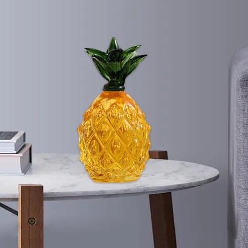 Simulation Crystal Pineapple Ornament Home Desk Decor Props Decorative Home Office Table Art Figurines Housewarming Gift