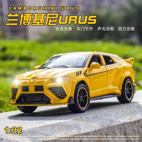 Lamborghini Urus 1:32 model acousto-visual resilience car presents childrens toy gift car boy gift children toy car Boys like C