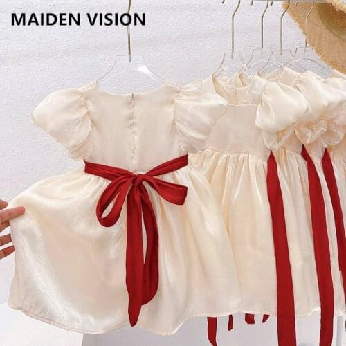 Summer little girl Sweet puff sleeves dress for girls clothes outfits baby Birthday party dress 1- 6 year Casual Kid clothes