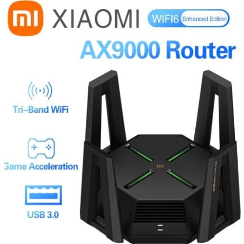 2021 Xiaomi Mi AX9000 Router WiFi6 Enhanced Edition Tri-Band USB3.0 Wireless Mesh Network Game Acceleration Repeater 12 Antennas