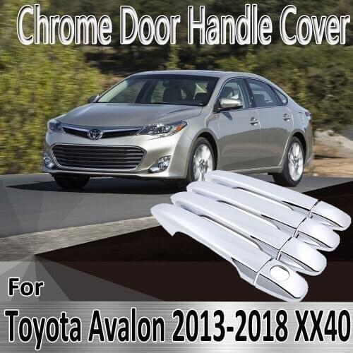 For Toyota Avalon XX40 40 2013~2018 2014 2015 2016 2017 Stickers Decoration Chrome Door Handle Cover Refit Car Accessories