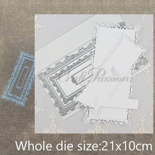 New Design Craft Metal stencil mold Cutting Dies 5pcs lace frame decoration scrapbook die cuts Album Paper Card Craft Embossing