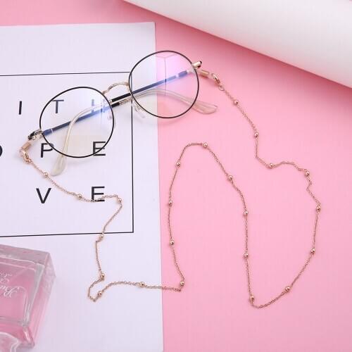 Whosale Gold Metal Long Mask Chain Necklace For Glasses Women Initial Chain Straps For Sunglasses Lanyard Neck Mask Necklace