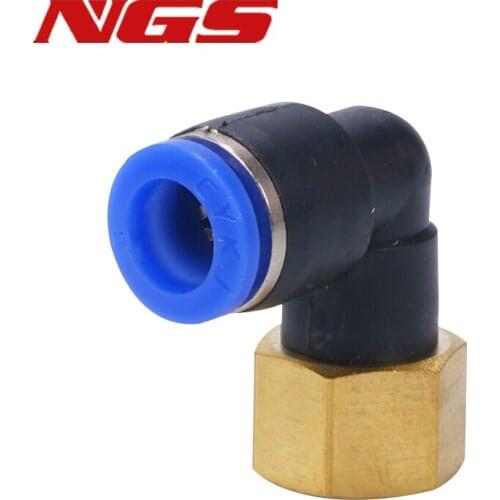 PLF Pneumatic Quick Elbow Connector 4mm 6mm 8mm 10mm 12mm Hose Tube 1/4" 1/8" 3/8" 1/2" Female Thread Fittings Connectors