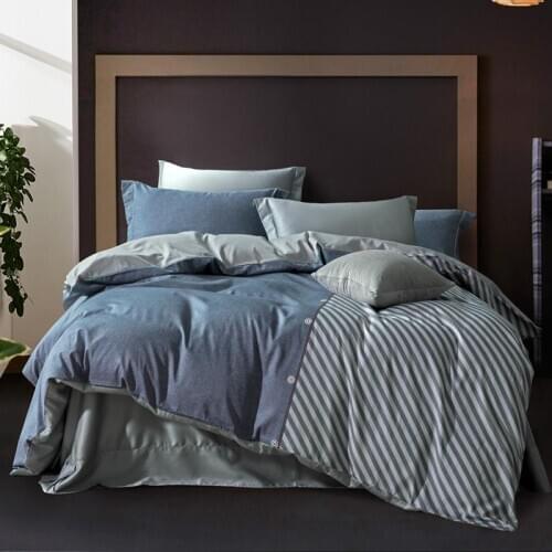 4pcs European Bedding Set Egyptian Cotton Bed Linen Soft Satin Bedding Floral Pastoral Duvet Cover Pillowcases Bedspread on Bed