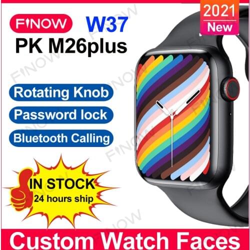 2021 Finow W37 SmartWatch IWO14 relogio Rotate Button 1.75 Inch 320*385 Custom Watchface Smart watch Men PK M26plus W66 W506