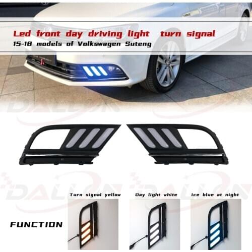 LED DRL Daytime Running Light Day light For Volkswagen VW Jetta Sagitar MK6 2015-2018 fog light