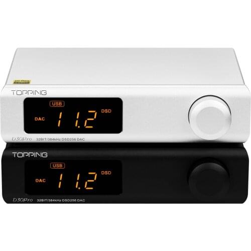 Topping D30 Pro Full Balanced DAC HiFi Preamp CS43198x4 Decoding Chips USB/Optical/Coaxial 32Bit/384kHz XMOS XU208