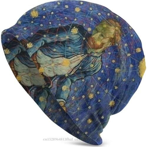 Vincent Van Gogh Winter Warm Beanie Hats Sterrennacht Knitting Hat Bonnet High Quality Skullies Beanies Caps Men Womens