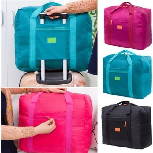Waterproof Folding Large Storage Travel Luggage Nylon Carry-on Organizer Handing Shoulder Storage Bags Big Size Luggage Bag Hot