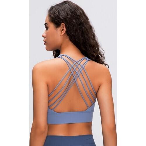 CHRLEISURE Shockproof Sport Bras Women Top Widen Hem Push Up Workout Fitness Crop Tops Brassiere 2020 Summer Bras With Padded