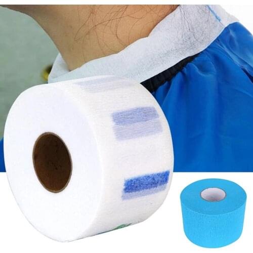1 Roll White Disposable Salon Haircut Neck Paper Roll Barbershop Stretchy Wrap Neck Paper Roll Neck Strips