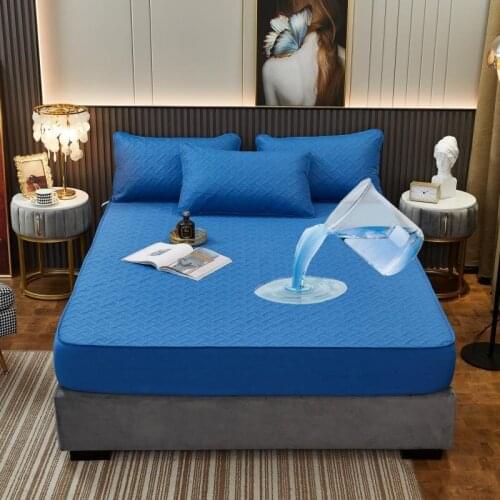 1 pc Waterproof Mattress Protector With Elastic Quilted Queen King Size Bedclothes Anti-Bacteria Double Bed Mattress Cover