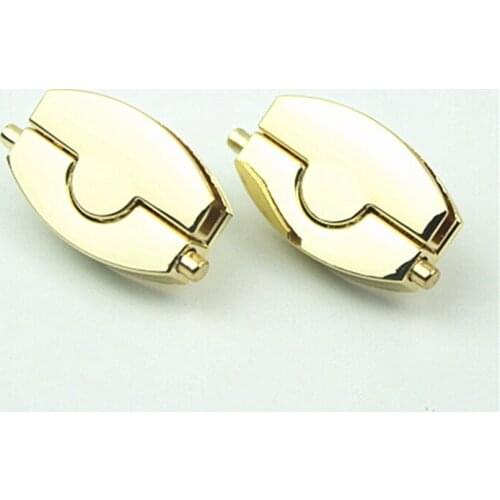 10pcs Metal Bag Clasp Lock Buckle DIY Handbag Accessories Female Bag Decoration Press Lock Leather Craft Material Big 38x25mm