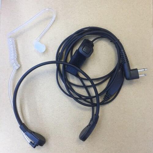 2X clear air tube throat control M plug headphone for motorola cp040 cp140 ep450 cp150 gp3188 etc walkie talkie