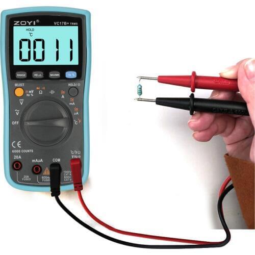 6000 Counts Auto/Manual Range Digital multimeter superior multimetre AC/DC Voltage,Current Capacitance Ohm duty ratio backlight