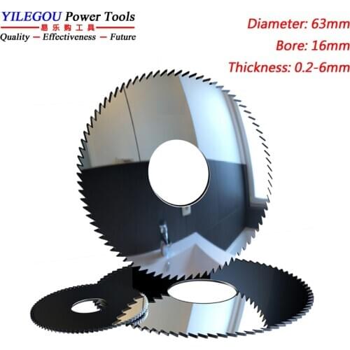 63 x 16mm Tungsten Steel Milling Cutter, 2.5" Solid Carbide Alloy Circular Saw Blades Cutting stainless Steel. Thickness 0.2-6mm