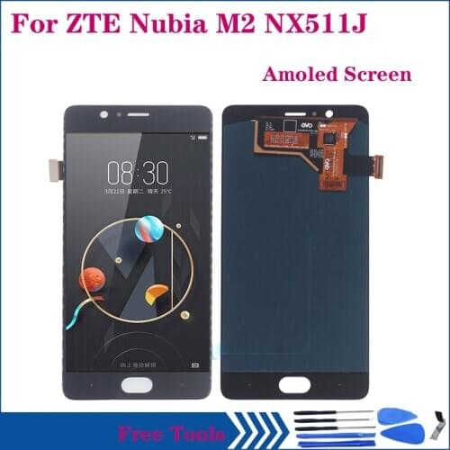 Amoled Display For ZTE Nubia M2 NX551J LCD DISPLAY Touch Screen Digitizer Assembly for nubia m2 OLED Repair parts