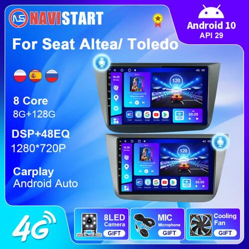 Autoradio for Seat Altea 2004-2015 Android Auto Car Radio Stereo Audio Multimedia Player Navigation GPS Automotive No 2din DVD