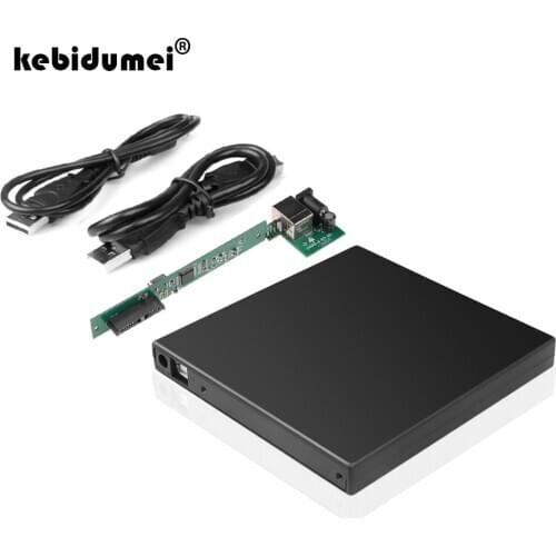 Kebidumei 12.7mm Optical Drive Case Black Slim External Removable Cover with USB 2.0 for Laptop Notebook Wholesale