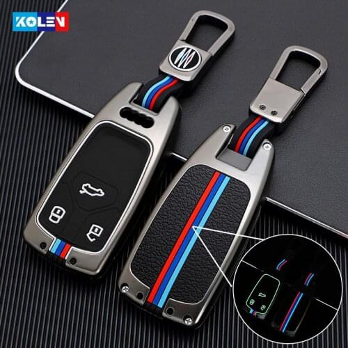 Zinc alloy Car Remote Key Cover Case For Audi A4 A4L B9 8W A5 Q5 Q7 TT TTS 8S RS 2016 2017 Car Smart Key Protector Shell Holder