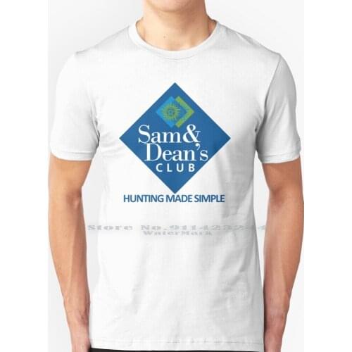 Sam & Deans Club T Shirt 100% Pure Cotton Sam Dean Winchester Supernatural Sams Club Warehouse Shopping Walmart Grocery Walton