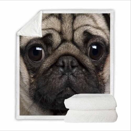 HELENGILI animals Dogs Sherpa Blanket Girly Floral Bedspread Velvet Plush Soft Comfortable Camping Aircraft Blanket