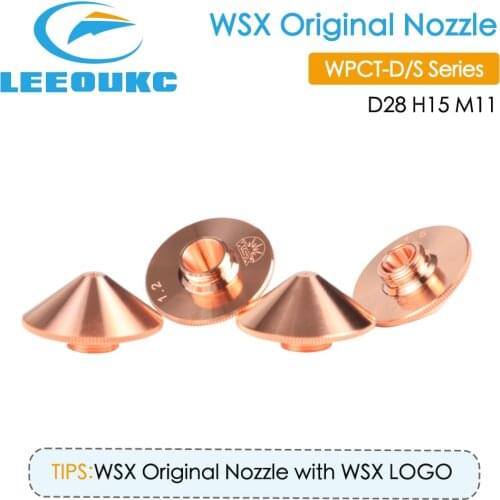 LEEOUKC WSX Original Laser Nozzle WPCT-D/S 0.8-5.0 Caliber D28mm for WSX Fiber Laser Cutting Head KC13 KC15 NC60 NC30
