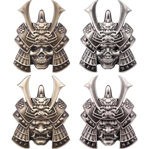 Metal 3D Samurai SUV Car Sticker Side Trunk Laptops Emblem Badge Japan Warrior Decal Japanese Sticker Accessories