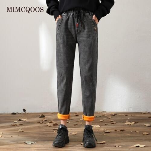 Женские утепленные джинсы MIMCQOOS China At AliExpress
