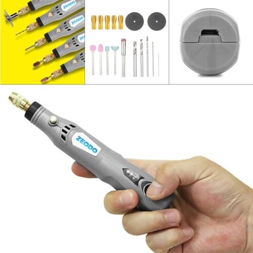 Mini Electric Grinder DIY Tool Drill Hole USB Rechargeable 3.7V DC Variable Speed Rotary Tool for Wood Carving Stone Carving
