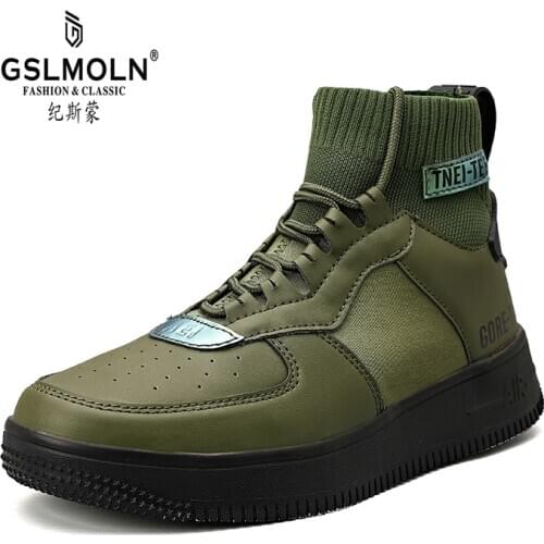 Fashion Sneakers for Men Classic Lace-up Vulcanized Shoes Men Casual Shoes Winter High Top Sports Socks Shoes Zapatos Deportivos