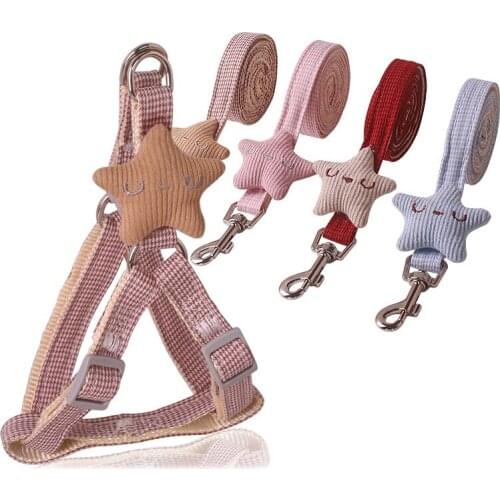 1.2m Dog Nylon Tractions Rope Vest-Style Pet Starfishs Chest Strap New Dogs Leash JS22