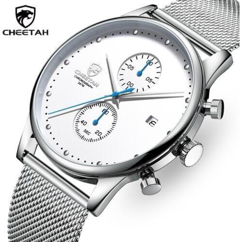 New CHEETAH Fashion Luxury Quartz Watch for Men Top Brand Chronograph Sport Watches Mens Waterproof Wristwatch Relogio Masculino