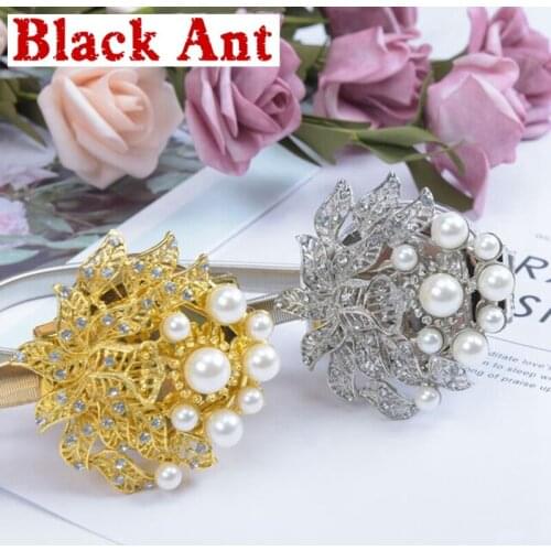 Wholesale Gold Wall Hook Curtain Holder Straps Tiebacks Magnetic Spring Clasp Buckle Curtain Accessories Home Decor CP-JD820F