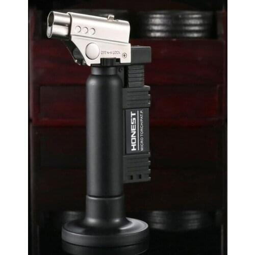 Spray Gun Welding Torch Open Flame Straight Into Double Fire Switch Lighter Barbecue Fire Tool Briquets Et Accessoires Fumeurs