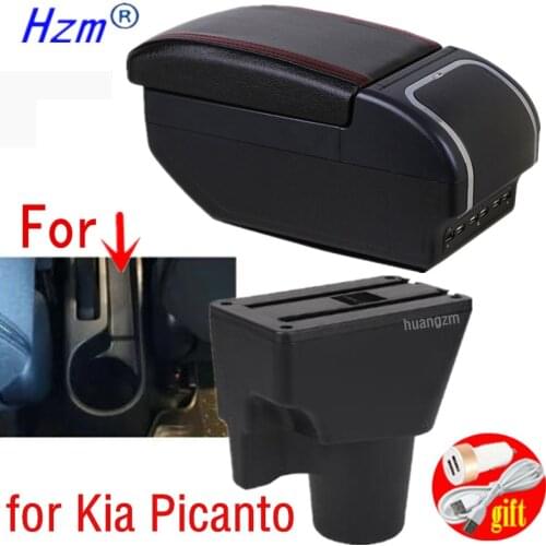Armrest for Kia Picanto Central Store Content Storage Box with Cup Holder Ashtray Russian Version Automotive