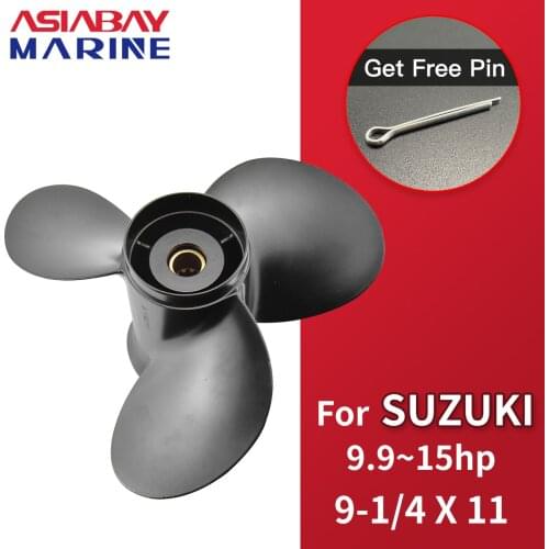 Outboard Propeller For Suzuki 9.9hp 15hp 9 1/4 *11 Boat Motor Aluminum Alloy Screw 3 Blade 10 Spline Ship Marine Engine Part