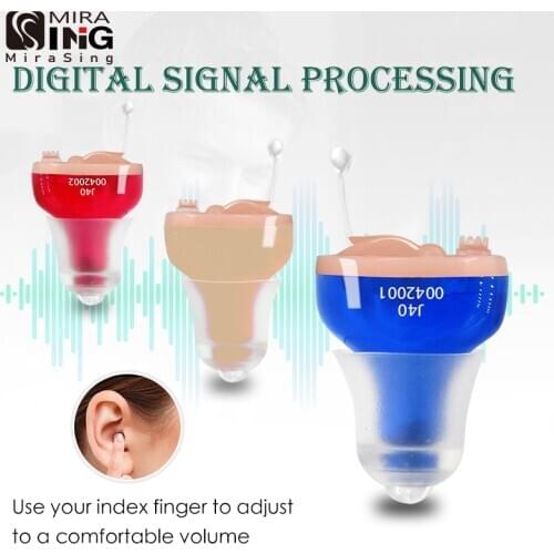 Portable Audifonos J40 Mini Hearing Aids Invisible Hearing Inner Ear Deaf Aid Low Noise Hearing Device Digital Tone Audifono