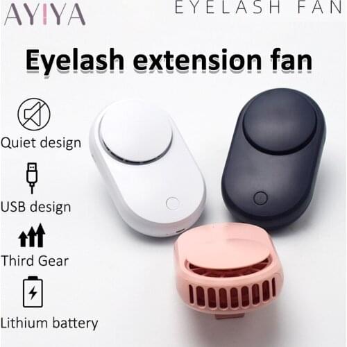 Portable Eyelash Fan USB Mini Air Conditioning Fan for Graft Eyelash Extension Dedicated Dryer Blower Glue Blower Makeup Tools