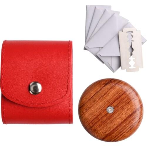 UFO Bread Lame Cutter with Leather Bag 5 Blades Wooden French Bread Scorer Dough Scoring Tools Slashing Tool for Sourdough