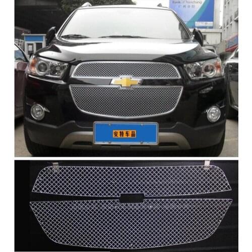 High quality ABS Mesh Grille Trim Racing Grills Fits For Chevrolet Captiva 2011 2012 2013 2014 2015 2016 2017
