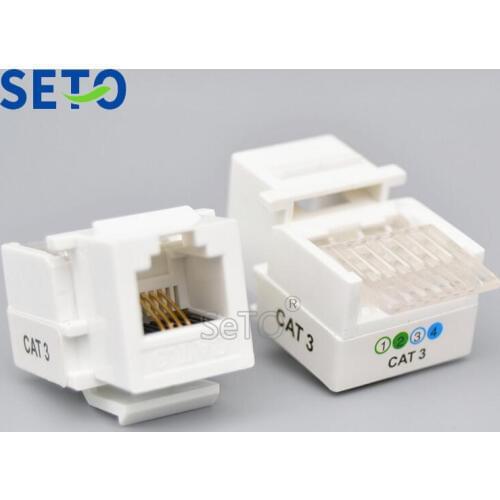 SeTo RJ11 Cat3 Telephone Module RJ11 Cat3 Connector Keystone For Wall Plate Socket