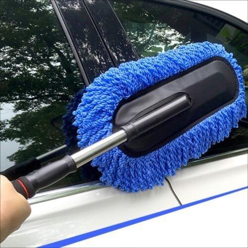 Car Washing Mop Dust Cleaning Brush Dust Removal Car Accessories Car Telescopic Wax Brush duster