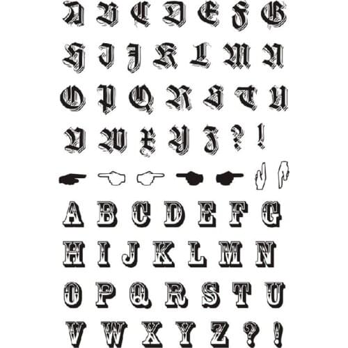 Gothic Old English Alphabet Stamps Post Card Making Letter Stamps planner Journal Planner Scrapbooking Supplies
