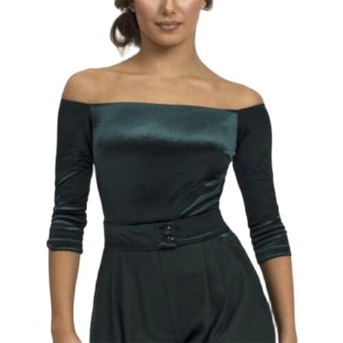 New Latin Dance Top Fashion Print Long Sleeve Dance Clothes Women Ballroom Salsa Rumba Chacha Dance Costumes Hot Sale