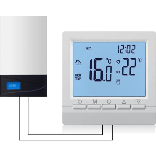 Smart Thermostat Temperature Controller Gas Boiler Heating Temperature Regulator Hand Control AA Battery Thermostat Kid Lock