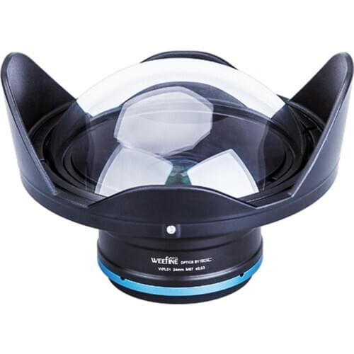 Weefine WFL01 Scuba Diving Fisheye Wide Angle Lens TG5 Sony RX-100 G7X Camera Housing M67 24mm Underwater Photography Accessory