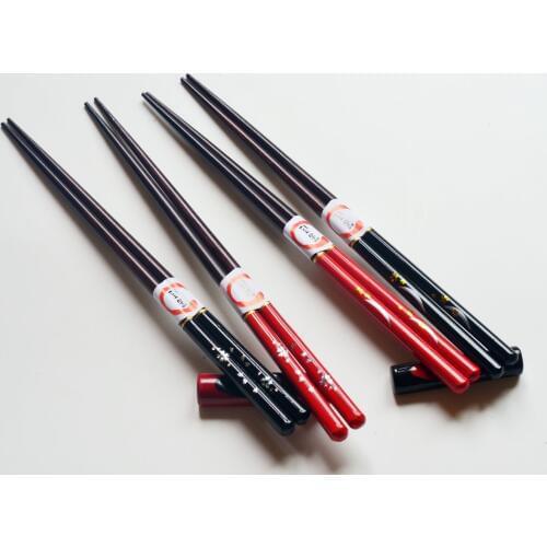 Japanese Cherry wooden chopsticks pointed tableware no slip chopsticks китайские палочки children chopsticks cute chopsticks