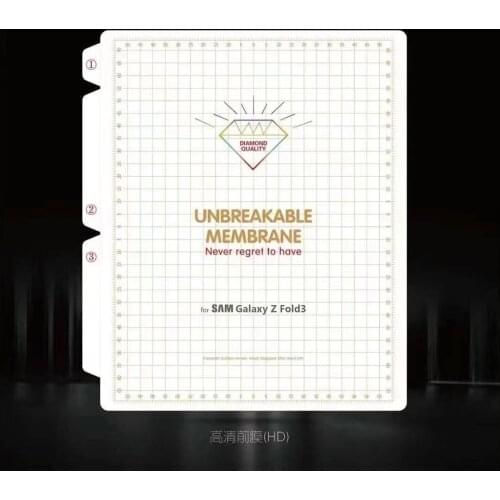 0.15mm UNBreakable Membrane Film Hydrogel Film For Samsung Galaxy Z Fold 3 Front Back Nano Screen Protector Protective Gel Film